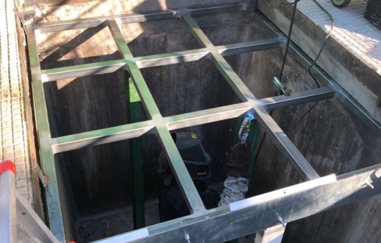 sistema de instalación de contenedores