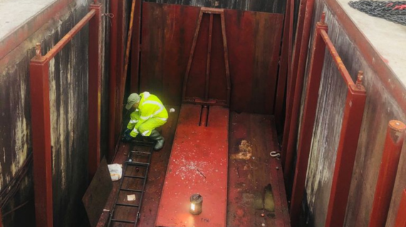 sistema de instalación de contenedores