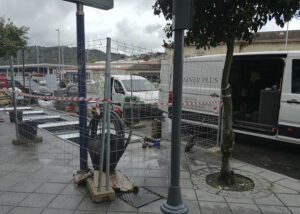 instalación contendores basura calle